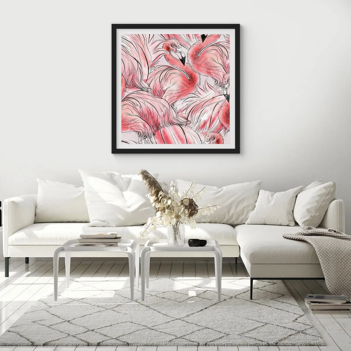 Poster in einem schwarzem Rahmen - Bird Corps de Ballet - 50x50 cm