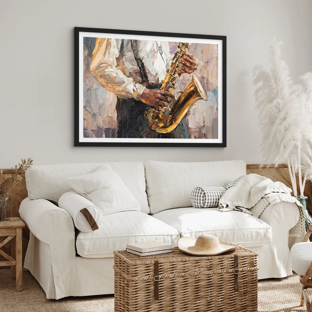 Poster in einem schwarzem Rahmen - Zeit fürs Solo - 50x40 cm