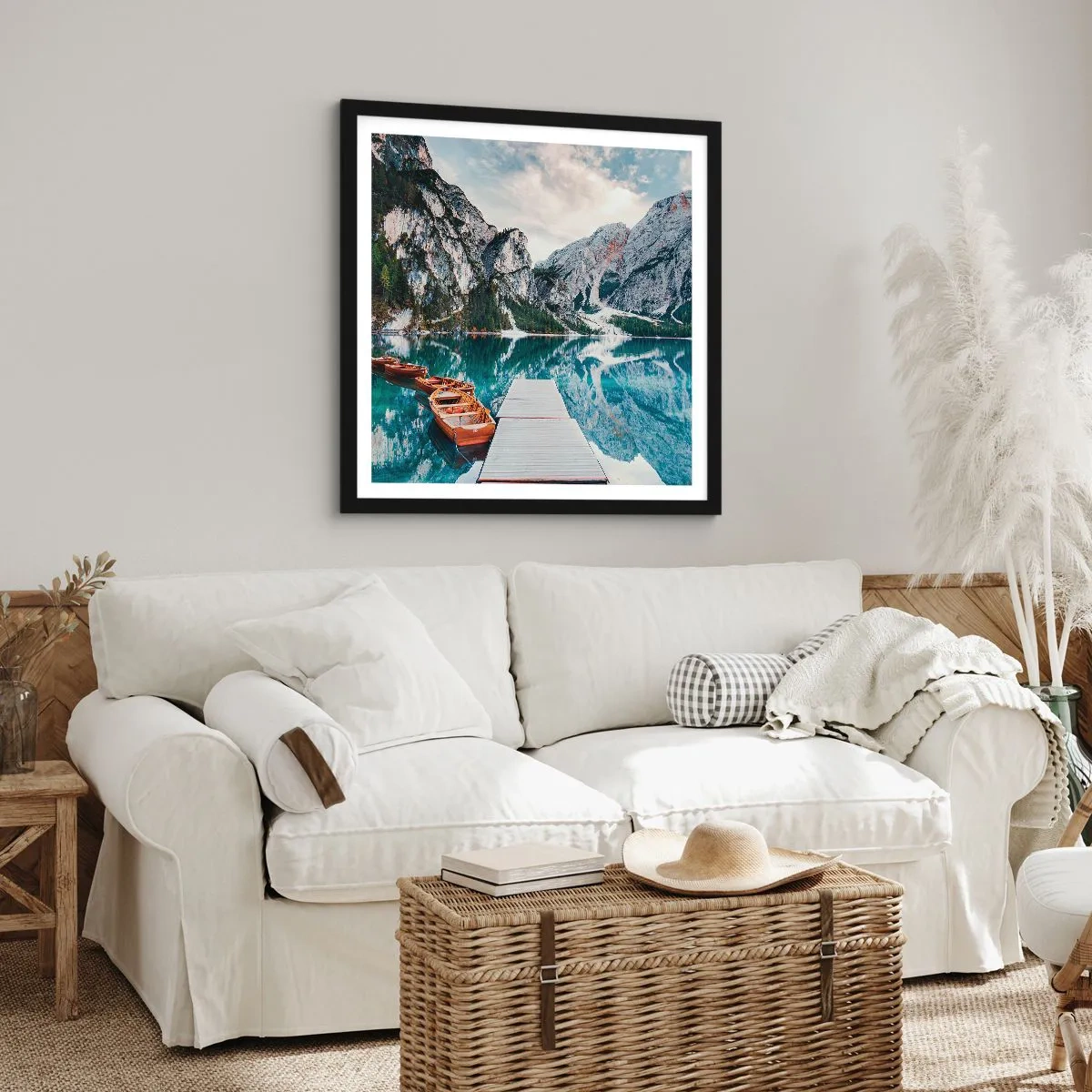 Poster in einem schwarzem Rahmen - Wir zeigen Ihnen Schönheit - 40x40 cm