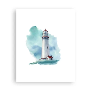 Poster - Sanfte Schwester vom Blau - 40x50 cm