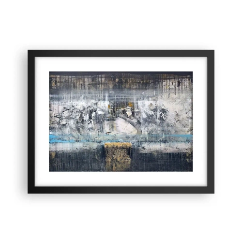 Poster in einem schwarzem Rahmen - Wie auf Eis, wie nach Dezember - 40x30 cm