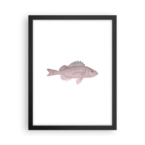 Poster in einem schwarzem Rahmen - Großäugiger Fisch - 30x40 cm