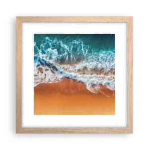 Poster in einem Rahmen aus heller Eiche - Immer Hand in Hand - 30x30 cm