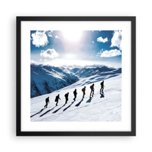 Poster in einem schwarzem Rahmen - Das Team der Eroberer - 40x40 cm