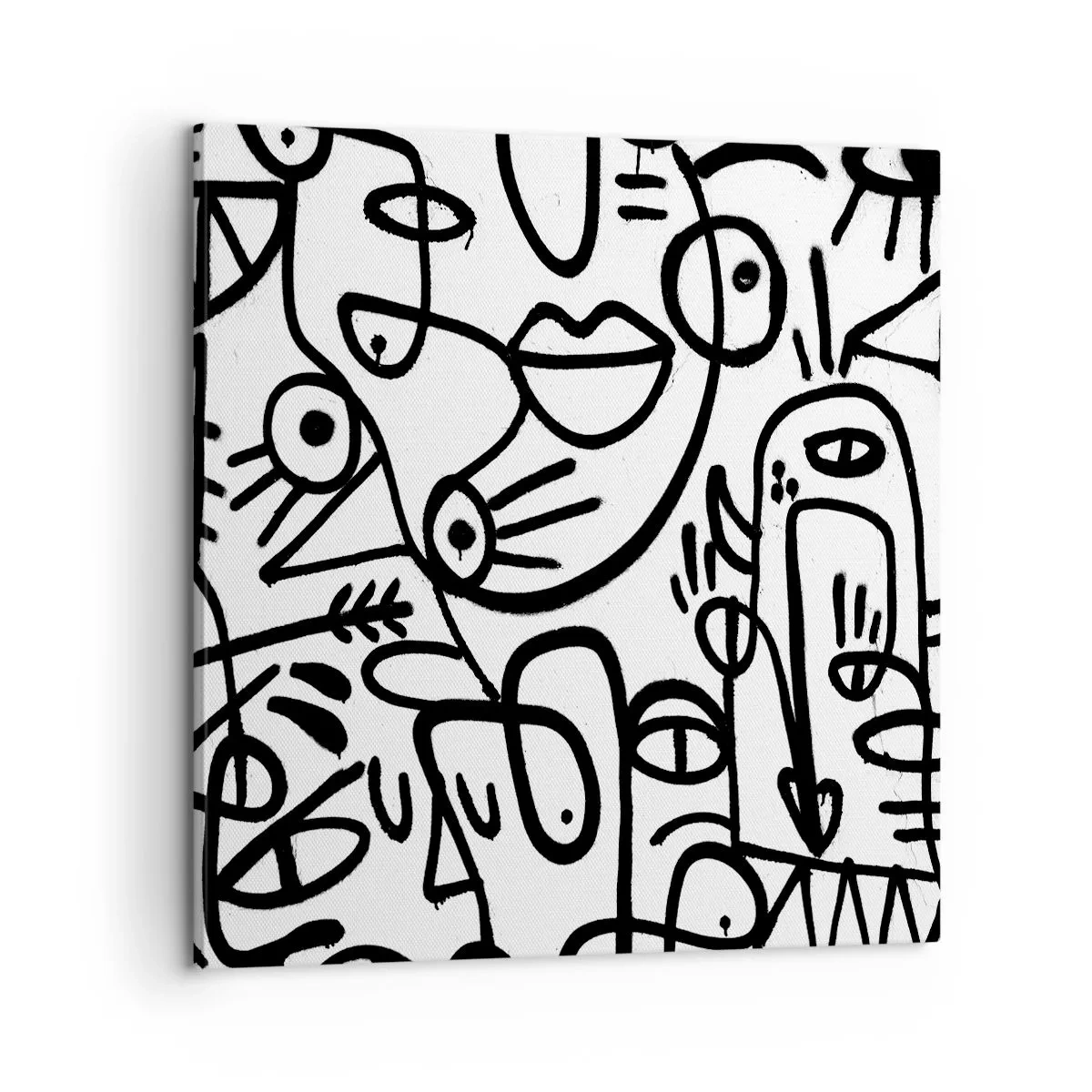 Bild auf Leinwand - Leinwandbild - Gesichter und Luftspiegelungen - 60x60 cm