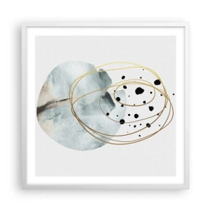 Poster in einem weißen Rahmen - Vom Weltraum umarmt - 60x60 cm