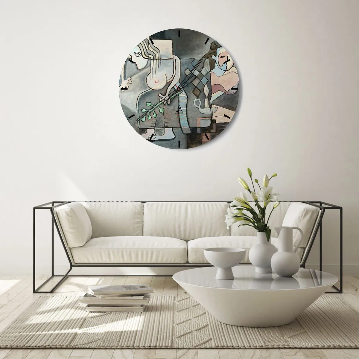 Wanduhr - Glasuhr - Mosaik aus Geist und Materie - 30x30 cm