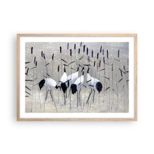 Poster in einem Rahmen aus heller Eiche - Unter ihren eigenen - 70x50 cm