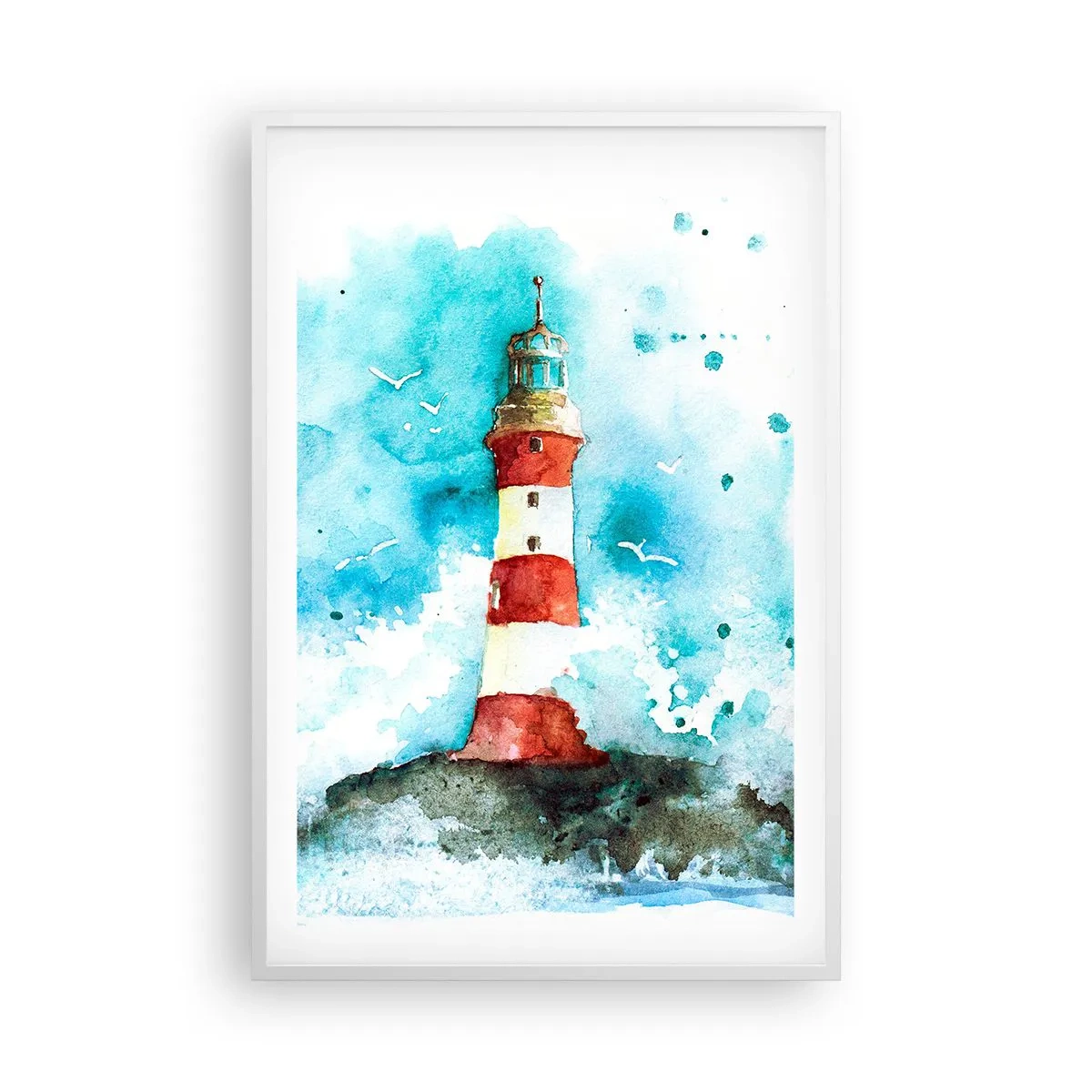 Poster in einem weißen Rahmen - Einheit der Elemente - 61x91 cm