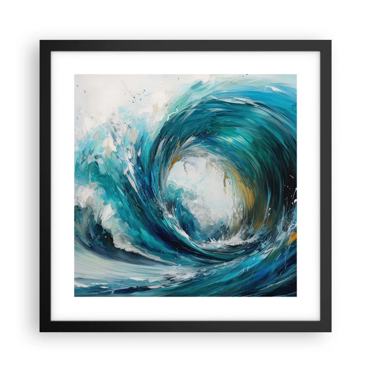 Poster in einem schwarzem Rahmen - Meeresportal - 40x40 cm