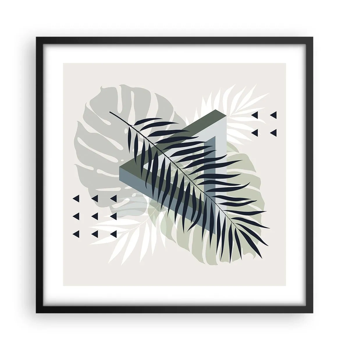 Poster in einem schwarzem Rahmen - Natur und Geometrie – zwei Ordnungen? - 50x50 cm