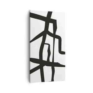 Bild auf Leinwand - Leinwandbild - Schwarz-Weiß-Design - 55x100 cm