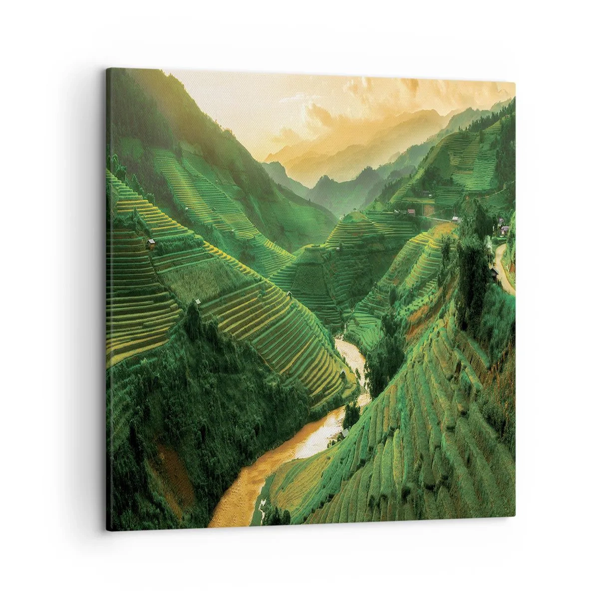Bild auf Leinwand - Leinwandbild - Vietnamesisches Tal - 50x50 cm