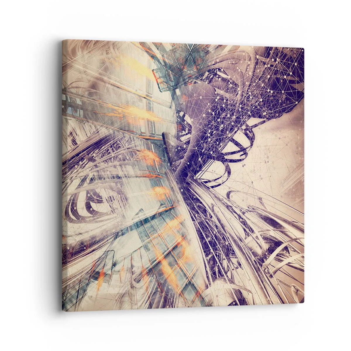 Bild auf Leinwand - Leinwandbild - In großer Eile - 30x30 cm