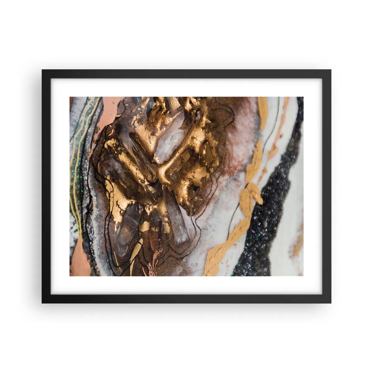 Poster in einem schwarzem Rahmen - Das Element der Erde - 50x40 cm