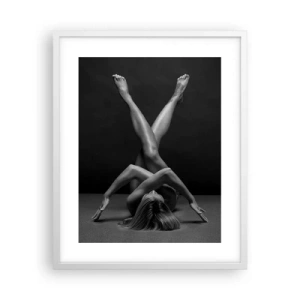 Poster in einem weißen Rahmen - Die Geometrie der Nacktheit - 40x50 cm