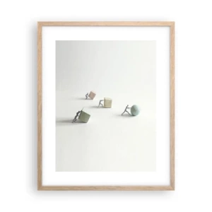 Poster in einem Rahmen aus heller Eiche - Pures Leben - 40x50 cm