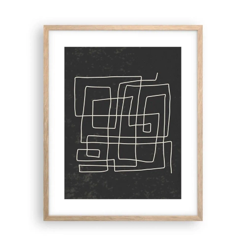 Poster in einem Rahmen aus heller Eiche - Nicht so einfach - 40x50 cm