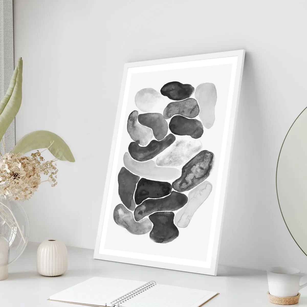 Poster in einem weißen Rahmen - Felsige Abstraktion - 40x50 cm