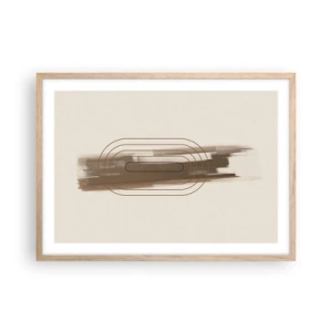 Poster in einem Rahmen aus heller Eiche - Ein Hauch von Grau - 70x50 cm
