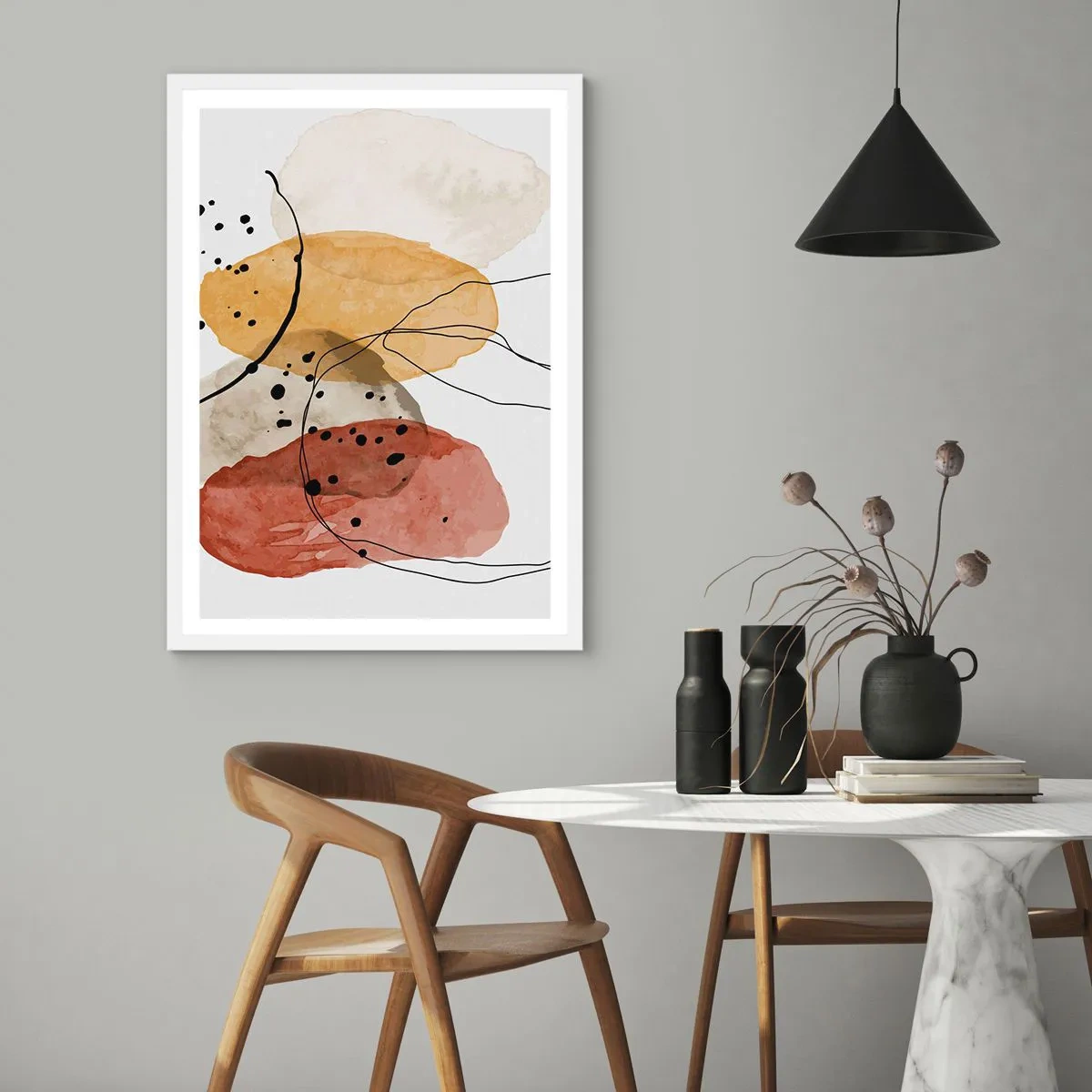 Poster in einem weißen Rahmen - Wie leichte, transparente Luft - 50x70 cm