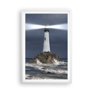 Poster in einem weißen Rahmen - Hier... hier... hier! - 61x91 cm