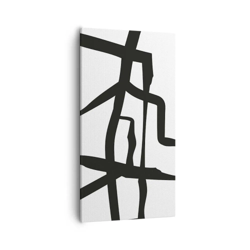 Bild auf Leinwand - Leinwandbild - Schwarz-Weiß-Design - 55x100 cm