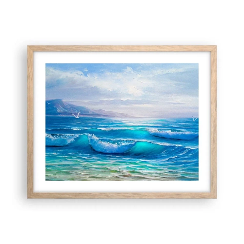 Poster in einem Rahmen aus heller Eiche - Es bringt Erleichterung - 50x40 cm