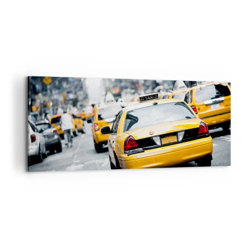 Bild auf Leinwand - Leinwandbild - Nur in dieser Stadt - 100x40 cm