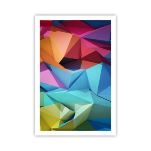 Poster - Regenbogen-Origami - 61x91 cm