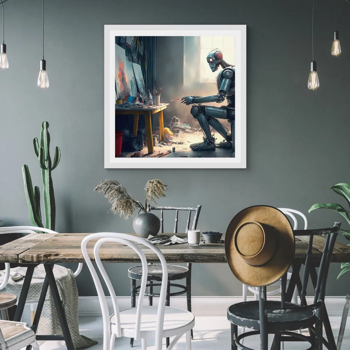 Poster in einem weißen Rahmen - Schöpfungsakt - 30x30 cm