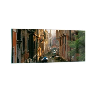 Glasbild - Bild auf glas - In einer venezianischen Gasse - 100x40 cm