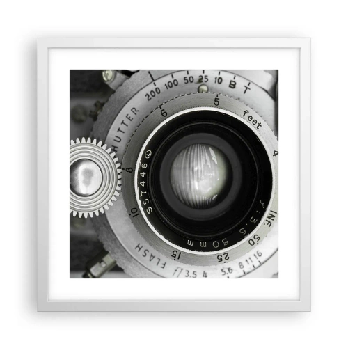 Poster in einem weißen Rahmen - Eine Story über Hollywood - 40x40 cm