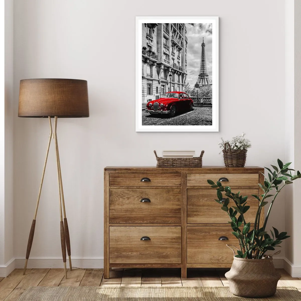 Poster in einem weißen Rahmen - Raubtier in der Stadt - 50x70 cm