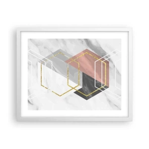 Poster in einem weißen Rahmen - Kettenkomposition - 50x40 cm