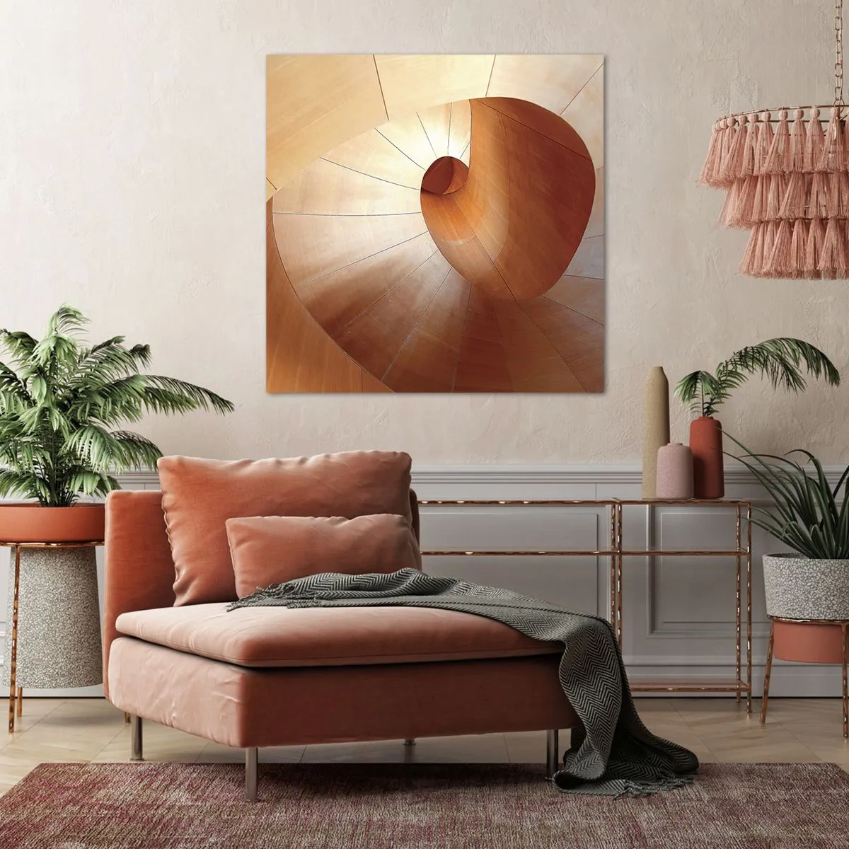 Bild auf Leinwand - Leinwandbild - Architektonische Serpentine - 50x50 cm