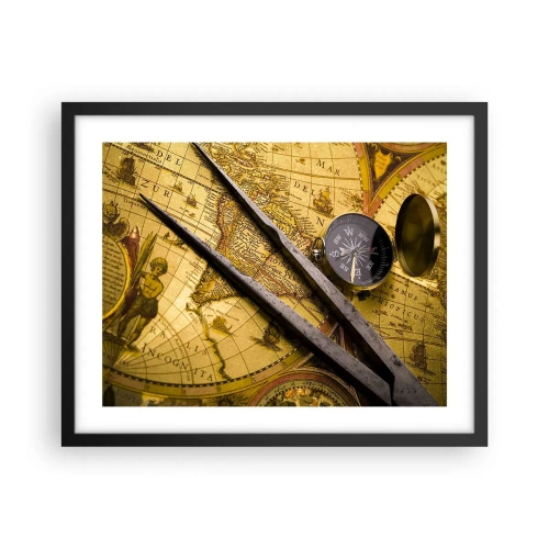 Poster in einem schwarzem Rahmen - Wo sind diese Schätze? - 50x40 cm