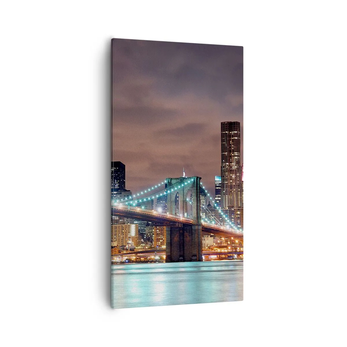 Bild auf Leinwand - Leinwandbild - Lichter der Großstadt - 55x100 cm