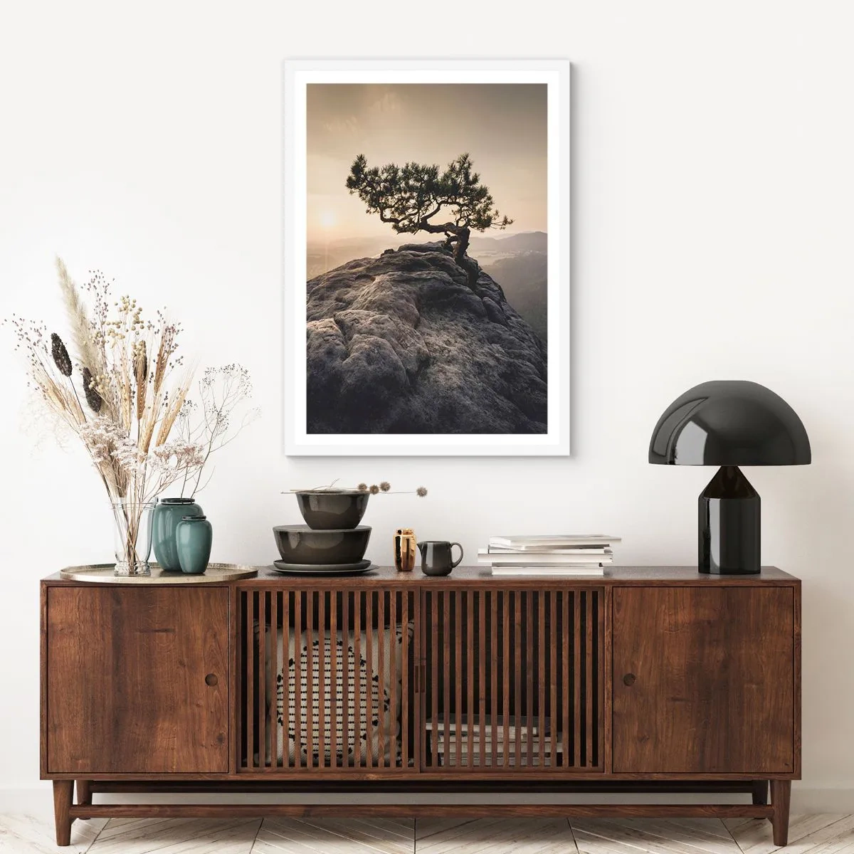 Poster in einem weißen Rahmen - Das Leben gewinnt immer - 30x40 cm