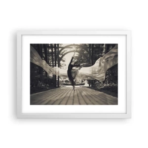 Poster in einem weißen Rahmen - Der Tanz des Gartengeistes - 40x30 cm