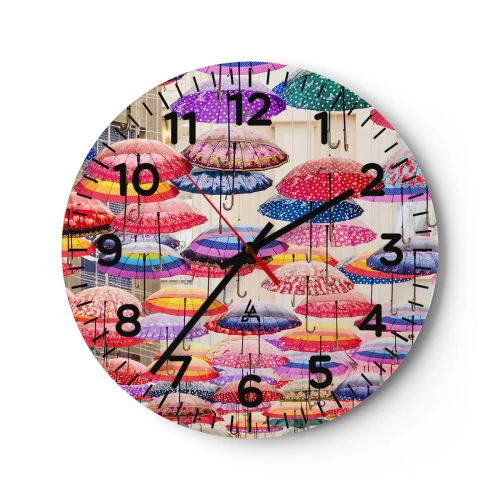 Wanduhr - Glasuhr - Stadtwiese - 40x40 cm