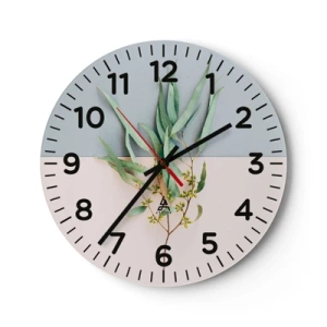 Wanduhr - Glasuhr - Pastellige Subtilität - 30x30 cm