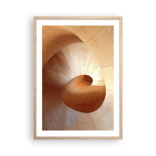 Poster in einem Rahmen aus heller Eiche - Architektonische Serpentine - 50x70 cm