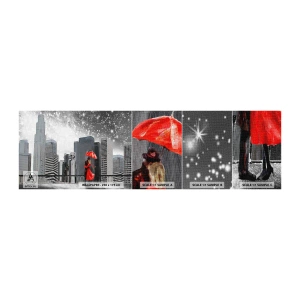 Fototapeten Muster Selbstklebend Deluxe Sticker - Der Mensch ist kein Stein - New York, Stadt, Liebe - 100x30 cm