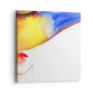 Bild auf Leinwand - Leinwandbild - Bildnis einer Dame - 30x30 cm