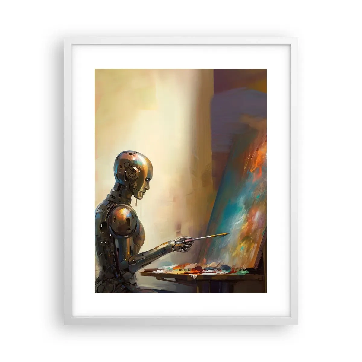 Poster in einem weißen Rahmen - Die Kunst der Zukunft - 40x50 cm