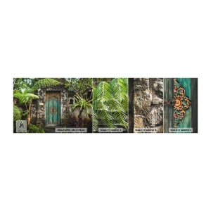 Fototapeten Muster Selbstklebend Deluxe Sticker - Eine Tür zu einer exotischen Welt - Tür mit Ornament, Die Architektur, Geheimnis - 100x30 cm