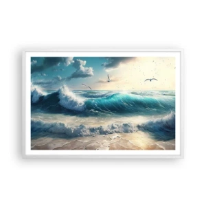 Poster in einem weißen Rahmen - Es summt nur für dich - 91x61 cm