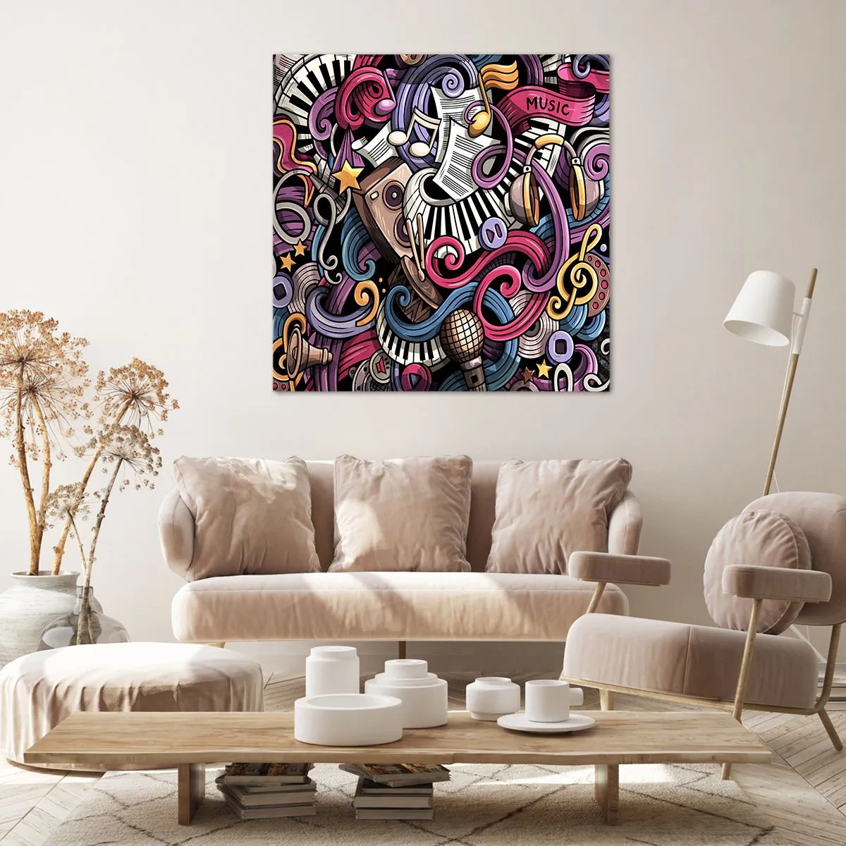 Bild auf Leinwand - Leinwandbild - Komplizierte Melodie - 40x40 cm