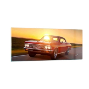 Glasbild - Bild auf glas - Begehren ist rot - 100x40 cm